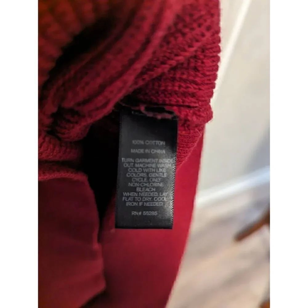 Express Maroon 1/4 Zip Knit Sweater - Picture 5 of 6